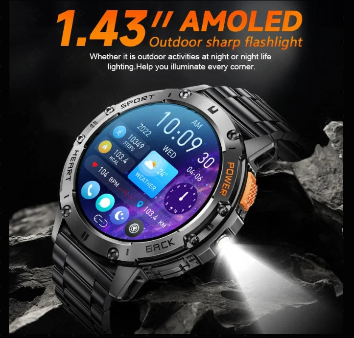 VoltGear TitanForce X1 – AMOLED Rugged Smartwatch