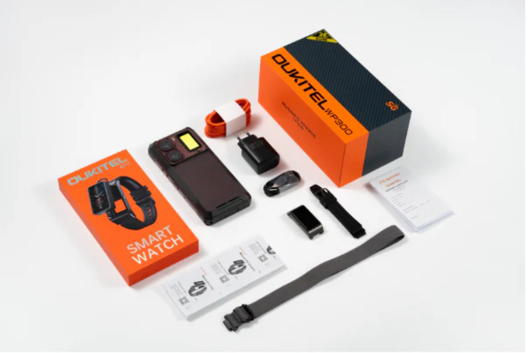 Collection of Dukitel electronic devices and packaging on a white background